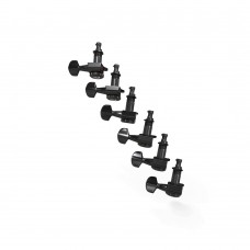 PWAT-6R2 Auto-Trim Колки для гитары, 6л, локовые, черные, D'Addario
