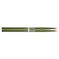 RBH565AW-GREEN 5A Rebound Барабанные палочки, зеленые, смещенный баланс, орех гикори, ProMark