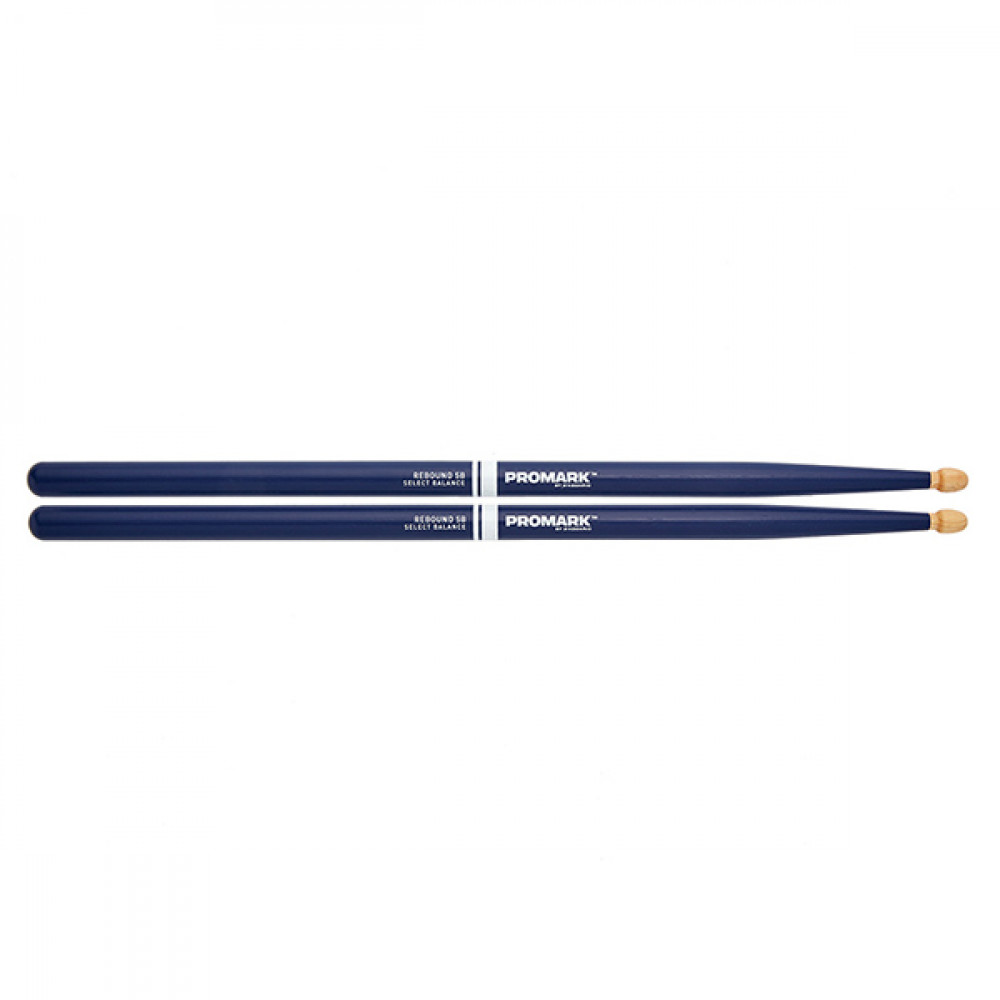 RBH595AW-BLUE 5B Rebound Барабанные палочки, синие, смещенный баланс, орех гикори, ProMark