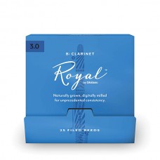 RCB0130-B25 Rico Royal Трости для кларнета Вb, размер 3.0, 25шт в индивидуальной упаковке, Rico