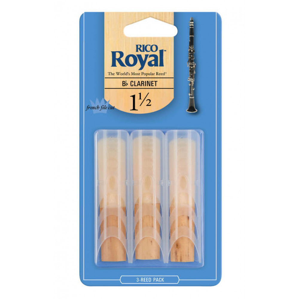 RCB0315 Rico Royal Трости для кларнета Вb, размер 1.5, 3шт, Rico