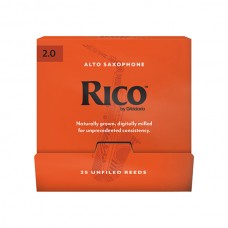 RJA0120-B25 Rico Трости для саксофона альт, размер 2.0, 25шт в индивидуальной упаковке, Rico
