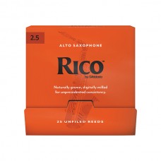 RJA0125-B25 Rico Трости для саксофона альт, размер 2.5, 25шт в индивидуальной упаковке, Rico
