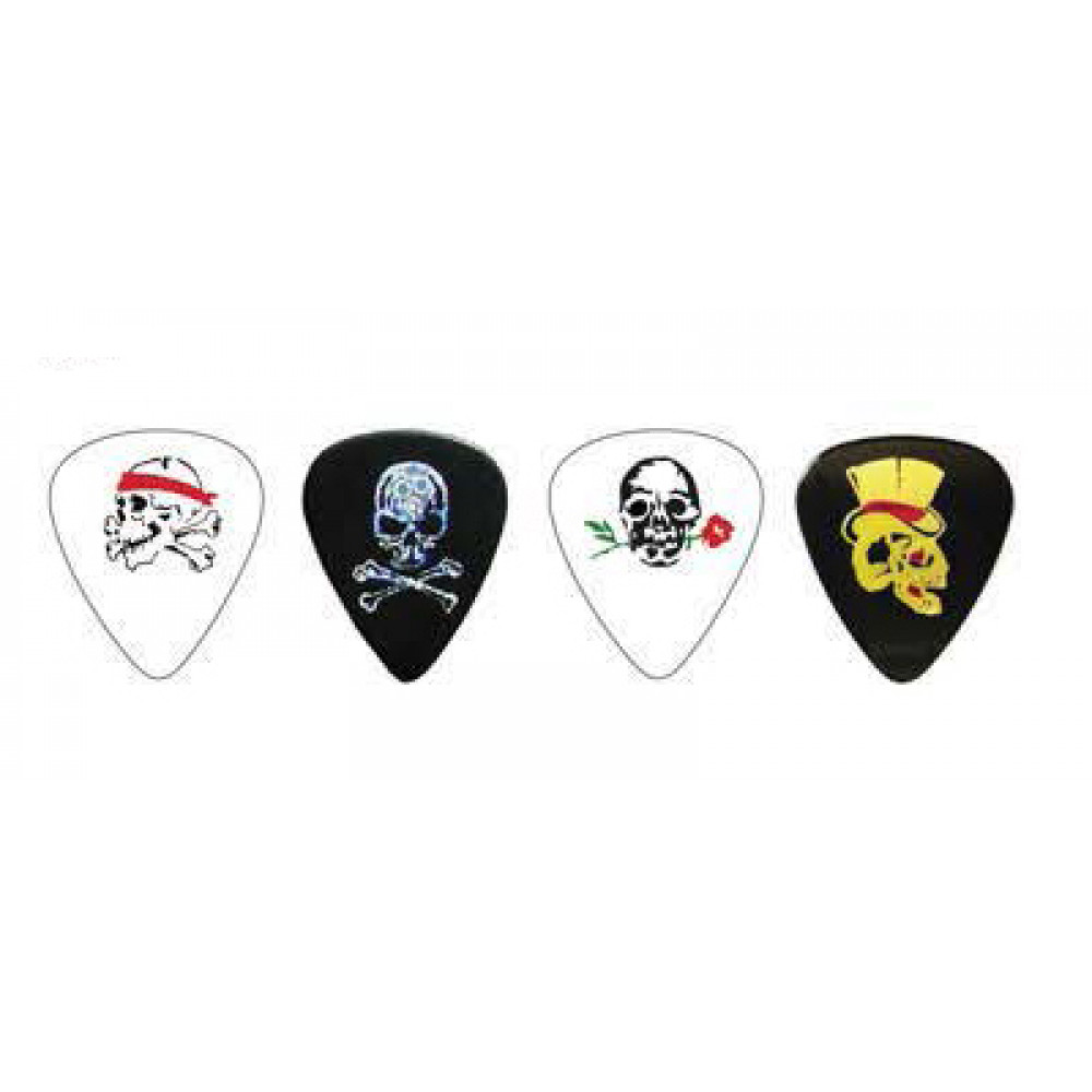RPSKH Skulls Упаковка медиаторов, 12шт, толстые, рисунок «Черепа», D'Andrea