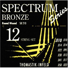 SB210 Spectrum Bronze Комплект струн для 12-струнной акустической гитары, бронза, 10-50, Thomastik