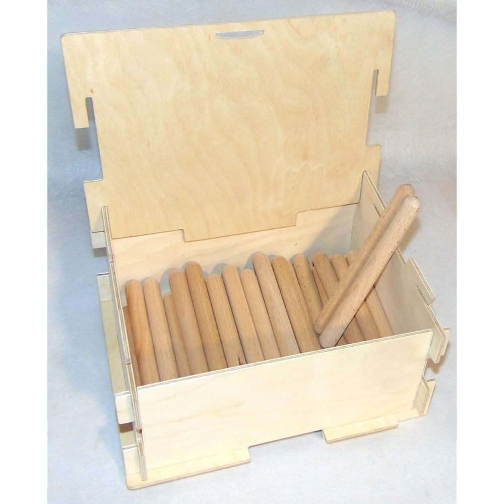 SCL15-BOX20 Клавесы, 15х150мм, бук, набор 20 пар, в деревянном ящике, Sinkopa
