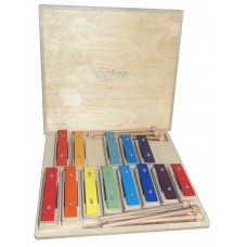 SGBS13-C Металлофон разборный (глокеншпиль) сопрано 8 нот+ 5 полутонов, цветной, в кейсе, Sinkopa