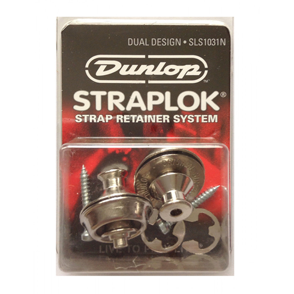 SLS1031N Straplok Dual Крепление ремня, никелированное, 2шт, Dunlop