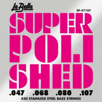 Комплект струн для бас-гитары La Bella SP-47107 Super Polished, сталь, 47-107