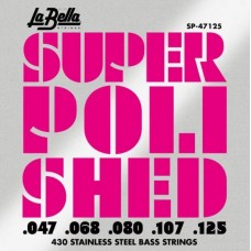 SP-47125 Super Polished Комплект струн для 5-струнной бас-гитары, сталь, 47-125, La Bella
