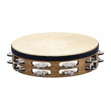 TAH2WB Traditional Тамбурин 10", с кожей, 2 ряда бубенцов, коричневый, Meinl