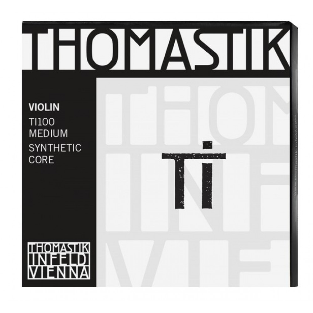 TI100 Ti Комплект струн для скрипки размером 4/4, среднее натяжение, Thomastik