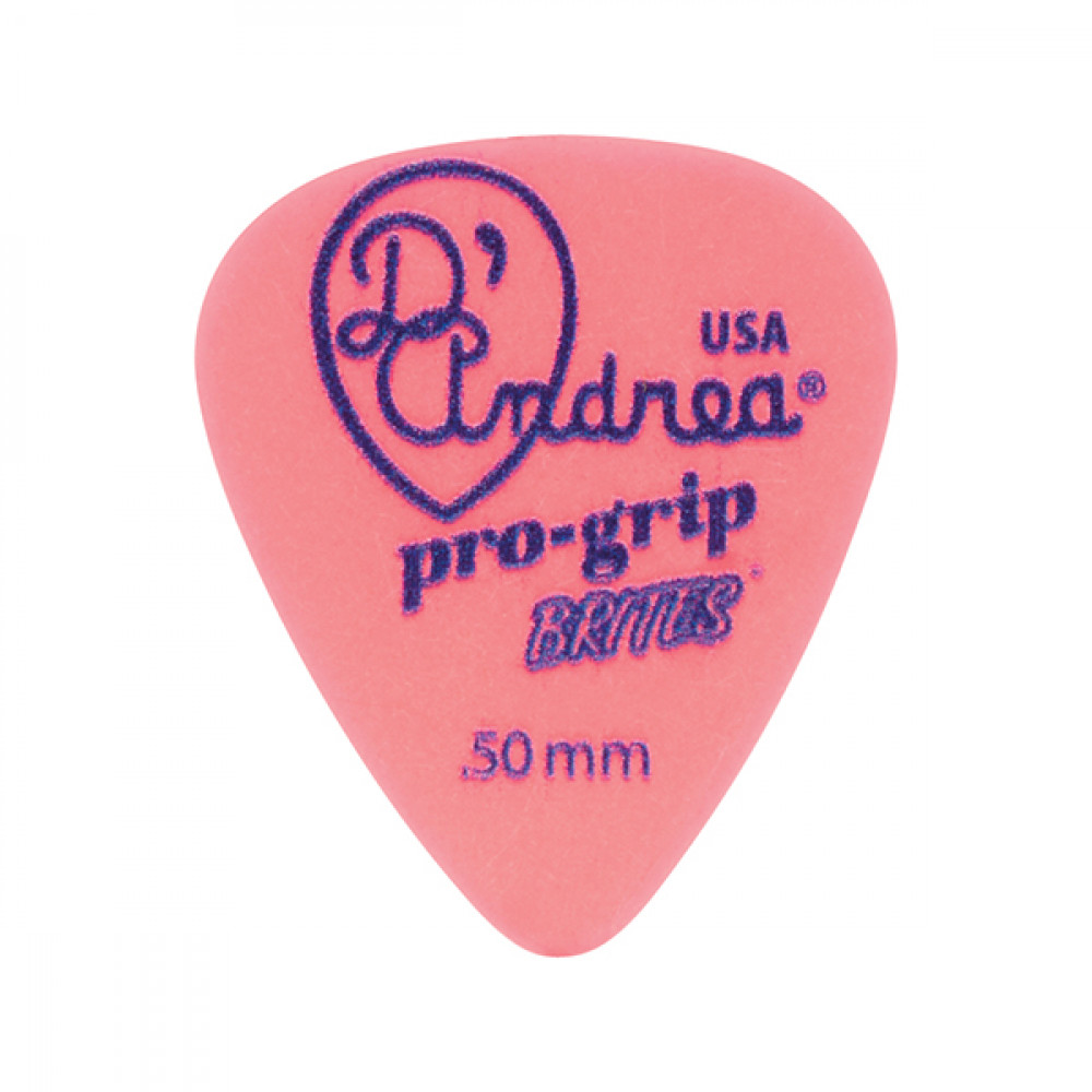 TPGB351.50TH Pro-Grip Brites Медиаторы, 12шт, делрин, 0.50мм, стандартные, D'Andrea