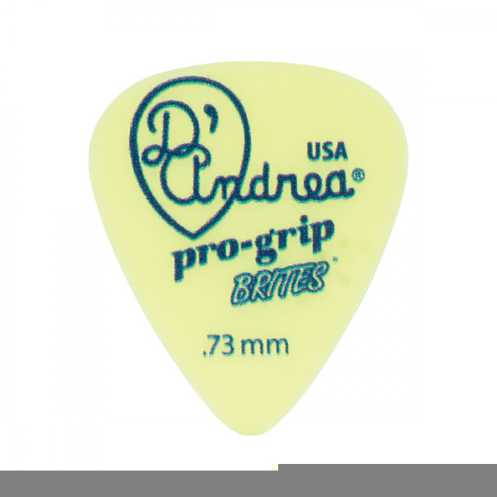 TPGB351.73MD Pro-Grip Brites Медиаторы, 12шт, делрин, 0.73мм, стандартные, D'Andrea