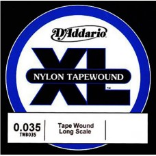 TWB035 Tapewound Отдельная струна для бас-гитары, нейлоновая оплетка, 035, D'Addario