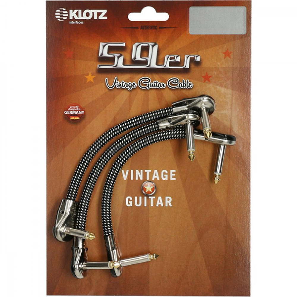VINPAN0015 59 Vintage Коммутационный кабель, 15см, 3шт, угловой, Klotz