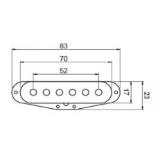 VSM-3-WH Звукосниматель для электрогитары, сингл, средний, Smiger