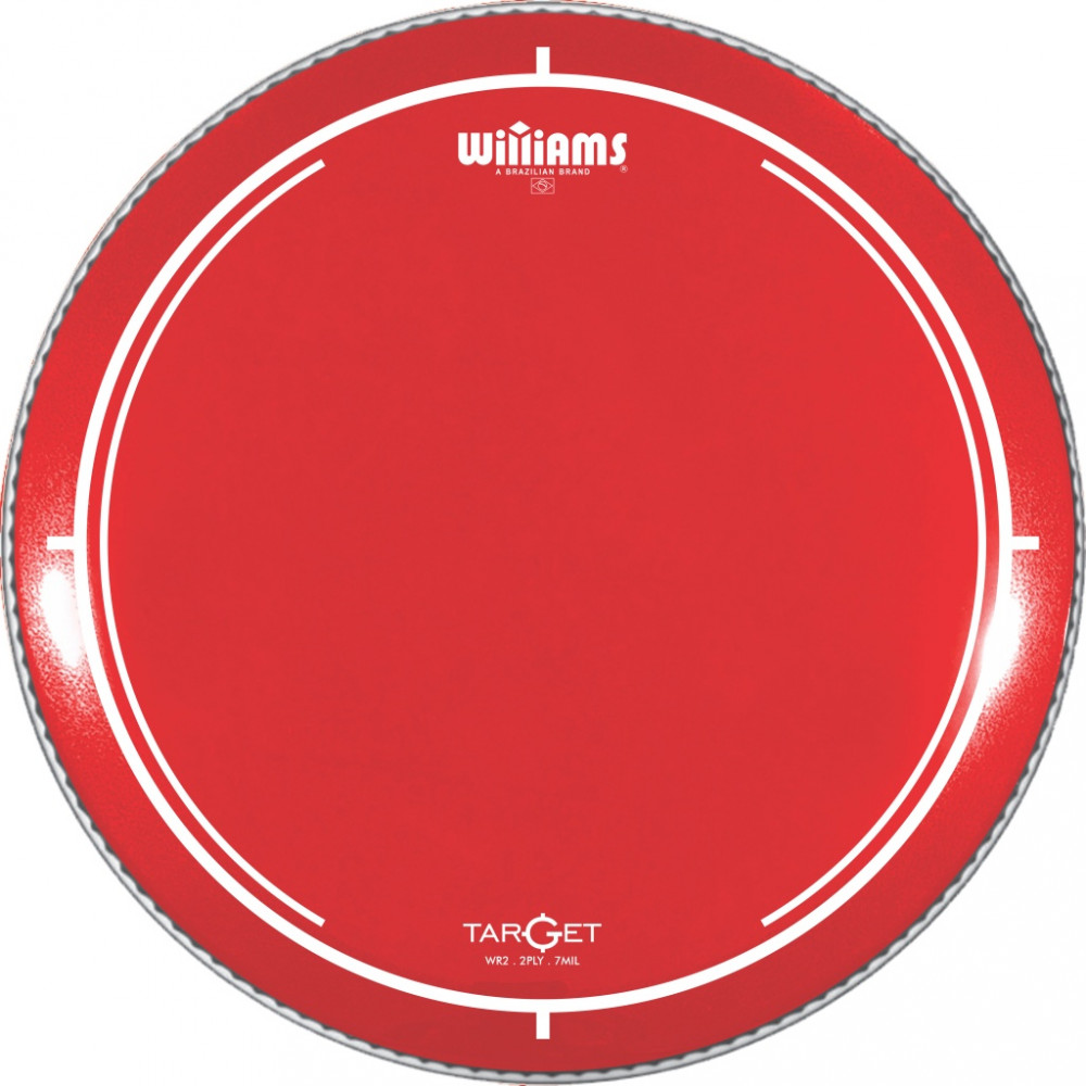 WR2-7MIL-22 Target Series Red Пластик для бас-барабана 22", красный, Williams