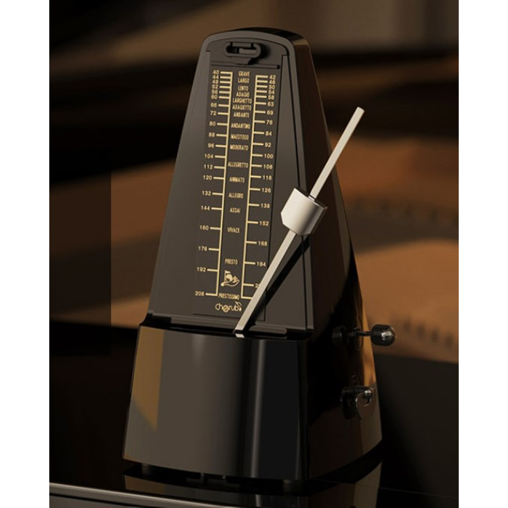 WSM-305-BK Метроном механический, черный, Cherub