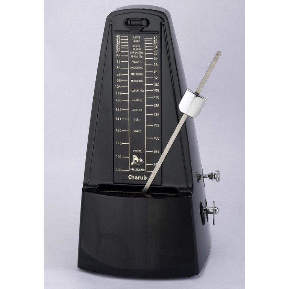 WSM-330BK Метроном механический черный Cherub