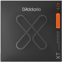 Комплект струн для акустической гитары D'Addario XTABR1047 XT, бронза 80/20, 10-47, с покрытием