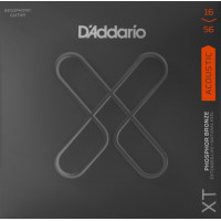 Комплект струн для акустической гитары D'Addario XTAPB1656 XT, фосф.бронза, 16-56, с покрытием