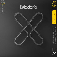 Комплект струн для бас-гитары D'Addario XTB50105 XT, никелированные, 50-105, с покрытием