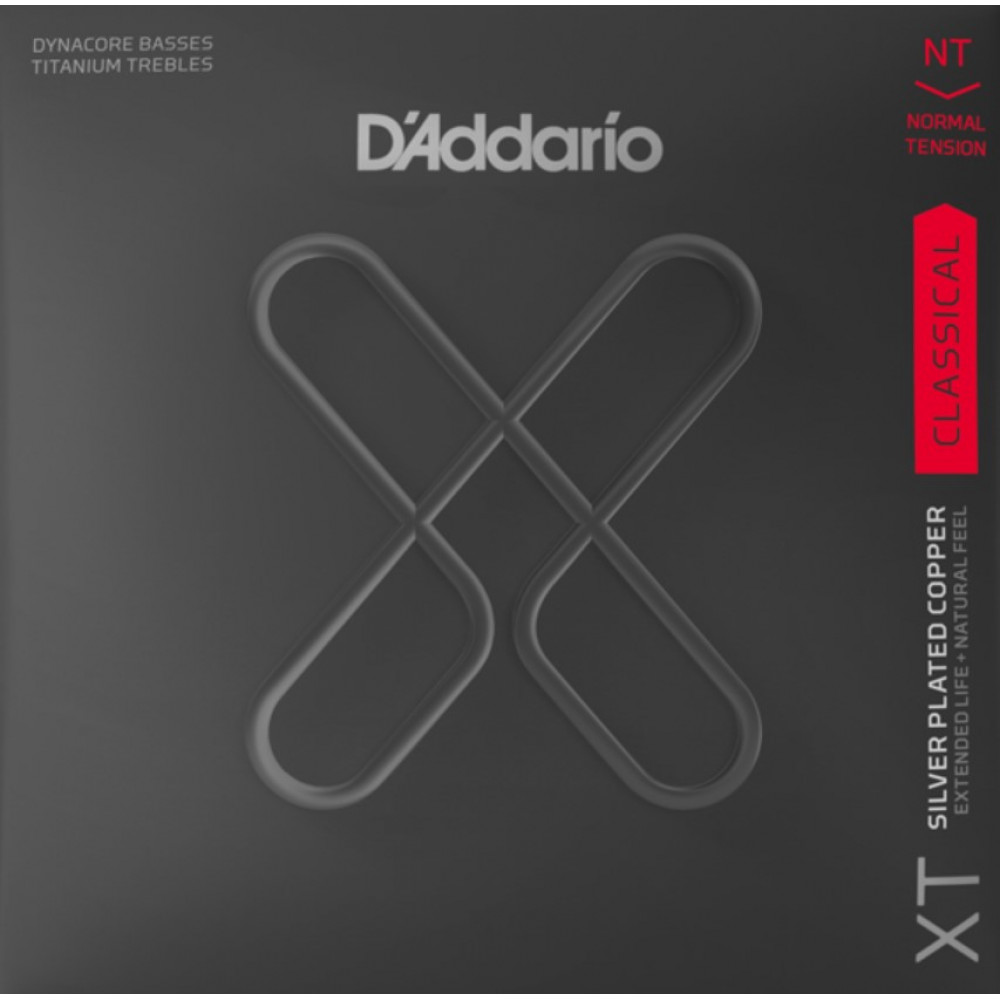 Комплект струн для классической гитары D'Addario XTC45TT XT, посеребр., норм.натяжение, с покрытием